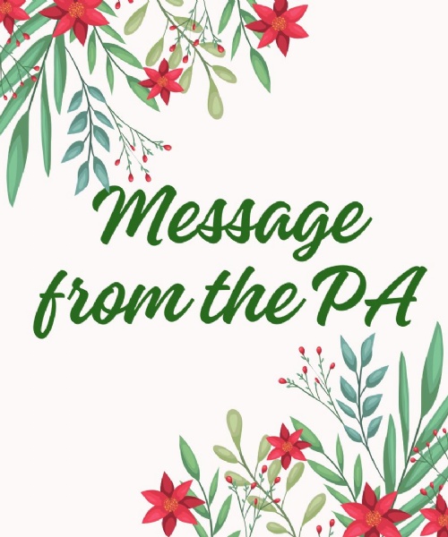 Message from The PA
