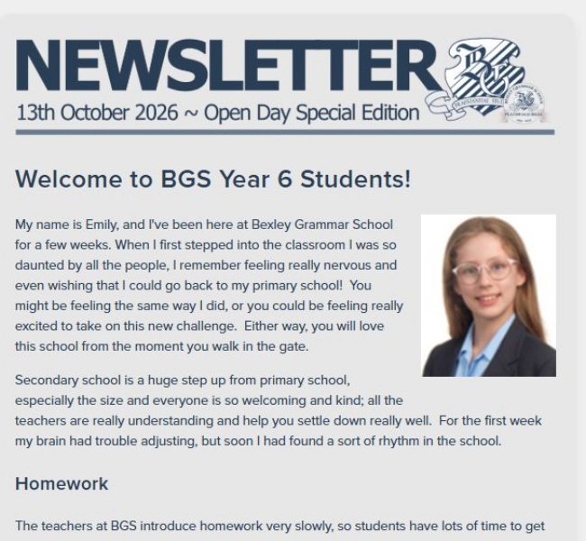 Open Day Newsletter  October 2026